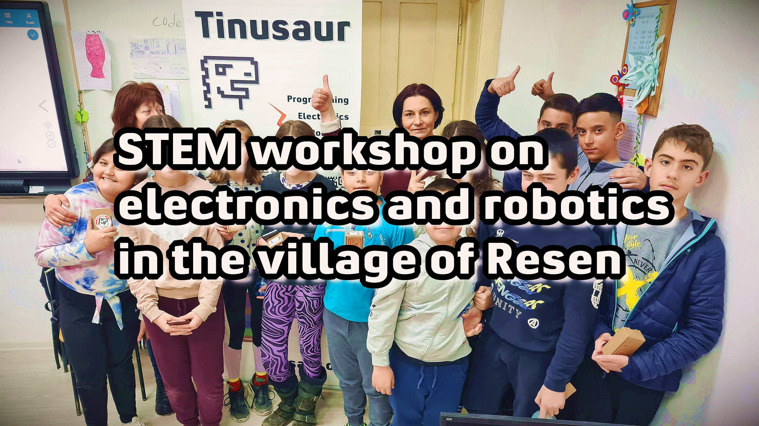 STEM workshop on electronics and robotics in the village of Resen